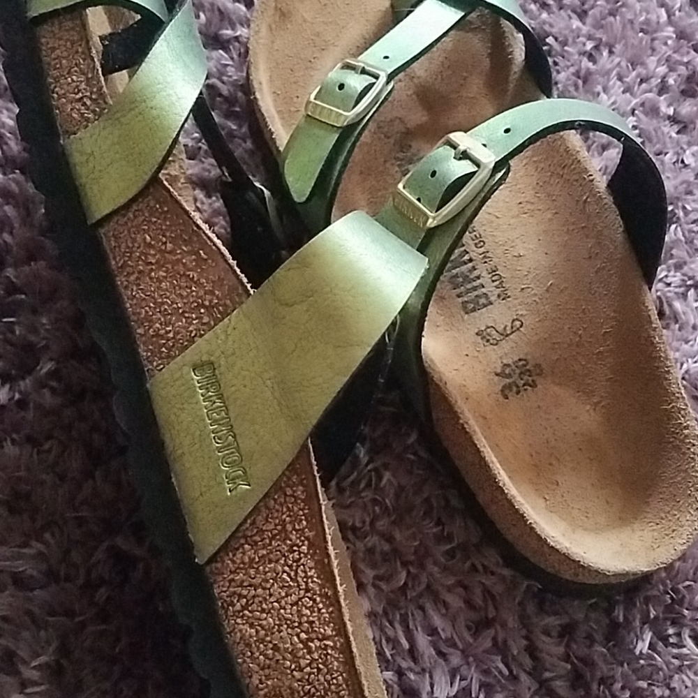 Birkenstock metallic/chromatic mermaid green
